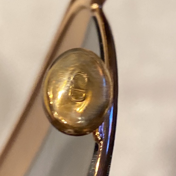 Christian Dior CD mirrored split gold aviator sunglasses 😎 with case Italy made - Picture 5 of 16